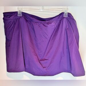 Land’s End Woman’s Blackberry Purple Swim Skirt Sz 26W